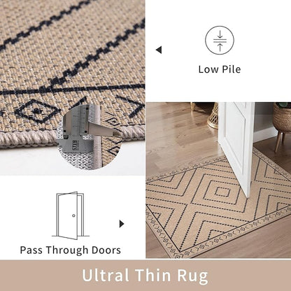 Tangsoo Modern Easy Jute Rug 5x7 Large Washable Area Rug - Image 3