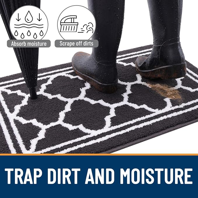 Buganda Indoor Door Mat, Dirt-Resistant and Absorbent Doormat, Low Profile - Image 2