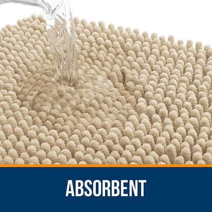 OLANLY Bathroom Runner Rugs 70x24, Extra Soft Absorbent Chenille Bath Rugs - Image 4