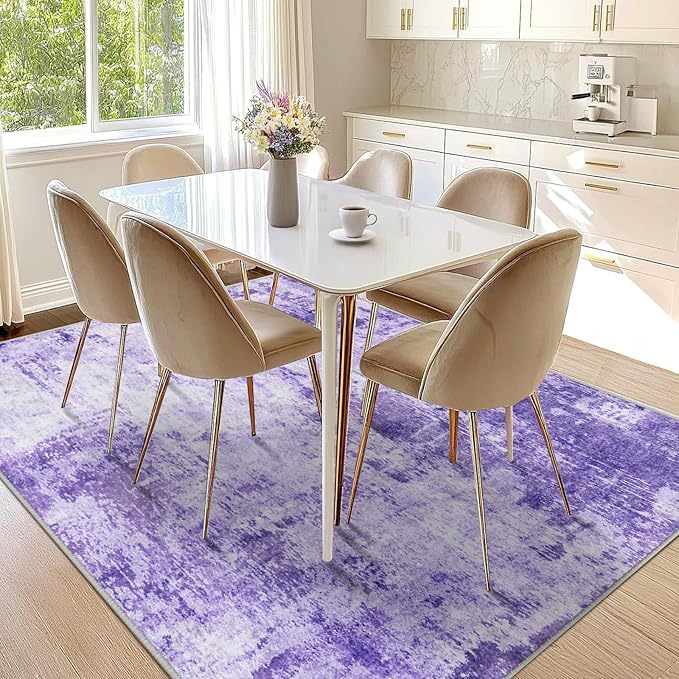RELEANY Washable Area Rugs 6'x8' Non-Slip Modern Abstract Soft - Image 9