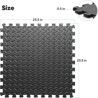 32 Pack Home Gym Mat, Puzzle Exercise Mat, EVA Interlocking Foam Floor Tiles - Image 2