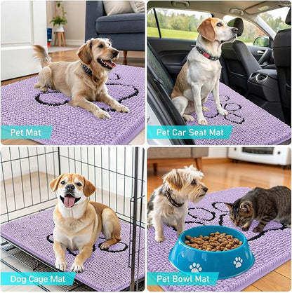 OLANLY Dog Door Mat for Muddy Paws 30x20, Paw Print Design, Absorbs Moisture - Image 7