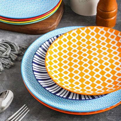 Selamica 8 inch Porcelain Dinner Plates, Large Size Serving Plate - Image 6