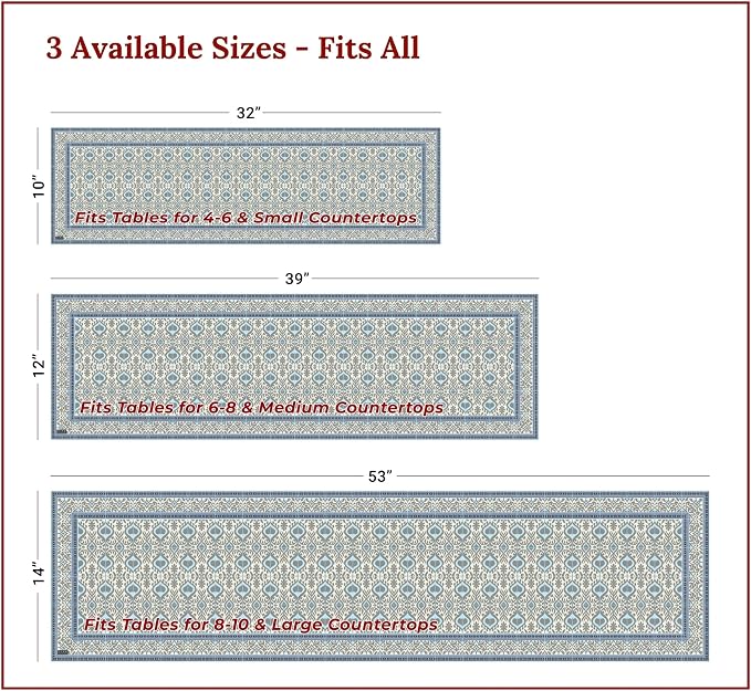 Heat Resistant Table Runner, 53 x 14 Inch - Image 4