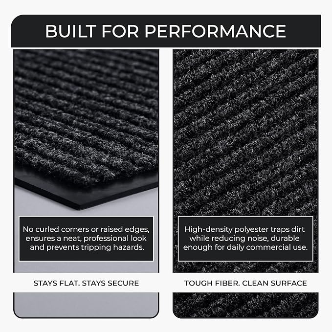 Heavy Duty Entry Mat 2' x 3', Low Profile Door Rug - Image 6