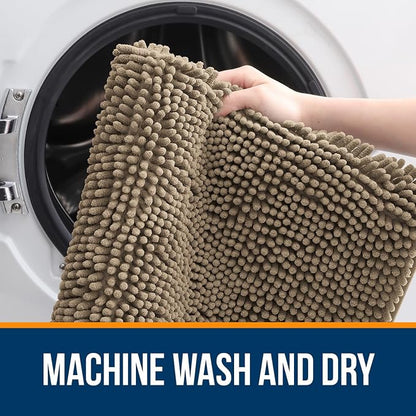OLANLY Large Bathroom Rugs 40x24, Extra Soft Absorbent Chenille Bath Rugs - Image 5