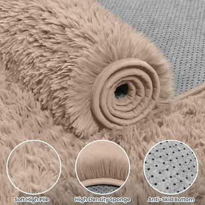 4x6 Area Rug for Living Room, Ultra Soft Fluffy Shag Rugs for Bedroom, Non-Slip - Image 6