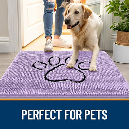 OLANLY Dog Door Mat for Muddy Paws 30x20, Paw Print Design, Absorbs Moisture - Image 6