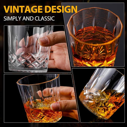 Yungyan 6 Pcs 10 oz Plastic Clear Whiskey Glasses, Old Fashioned Glasses - Image 4