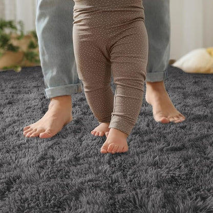 YJ.GWL Fluffy Runner Rugs for Bedroom Living Room Soft Shag Rug 2x6 Feet - Image 2