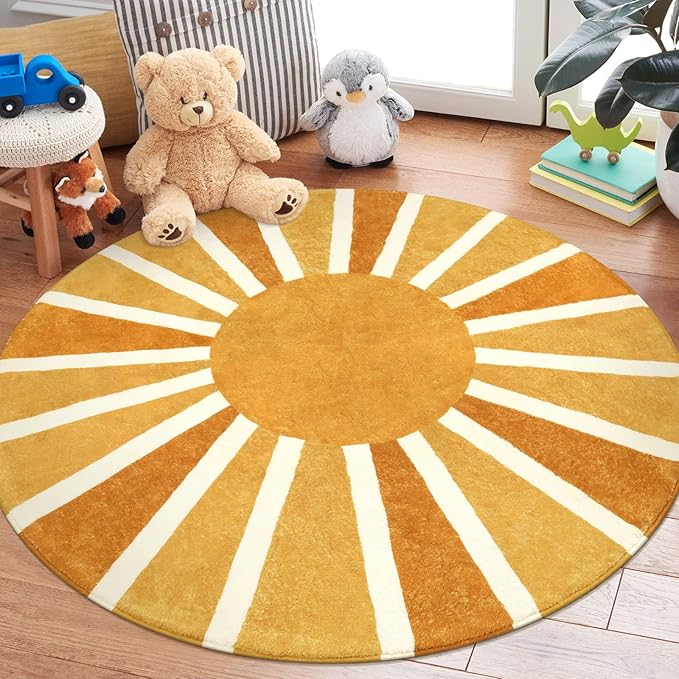 Lahome Round Rugs 8Ft for Living Room, Soft Non-Slip Untra-Thin Boho Round - Image 2