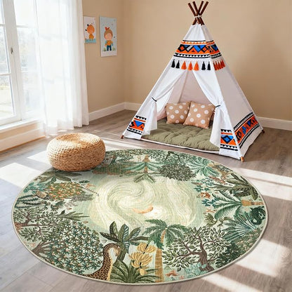 GarveeHome Round Area Rugs 5ft for Bedroom - Image 2