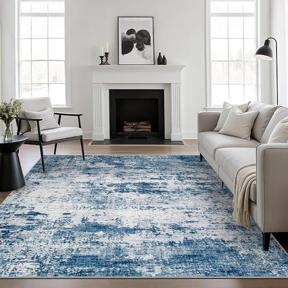 6x6 Area Rug Living Room Rug: Washable Modern Abstract Soft Thin Rug Indoor by FXRHLP