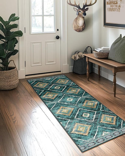 BESTSWEETIE Area Rug 2x6 Rug Machine Washable Non-Slip Low Pile Print Pattern by BESTSWEETIE