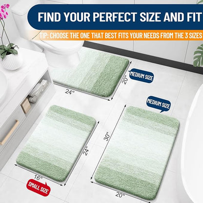 OLANLY Bathroom Rugs Mat 30x20, Extra Soft Absorbent Microfiber Bath Rugs - Image 2