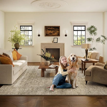 Machine Washable Rugs for Living Room: 10x14 Area Rugs for Bedroom Vintage - Image 6