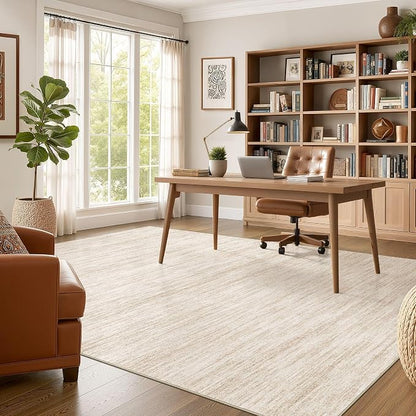 Nakagishi 10X12 Area Rugs Living Room: Washable Large Vintage Rug Neutral - Image 5