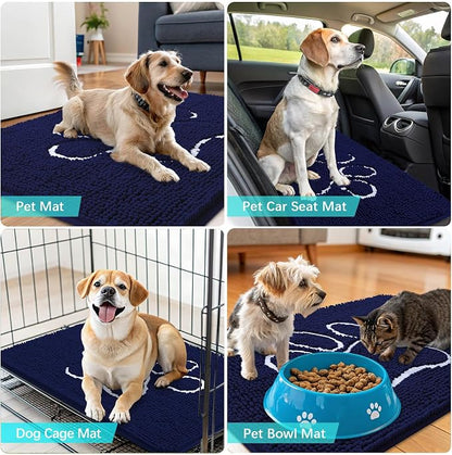 OLANLY Dog Door Mat for Muddy Paws 30x20, Paw Print Design, Absorbs Moisture - Image 7
