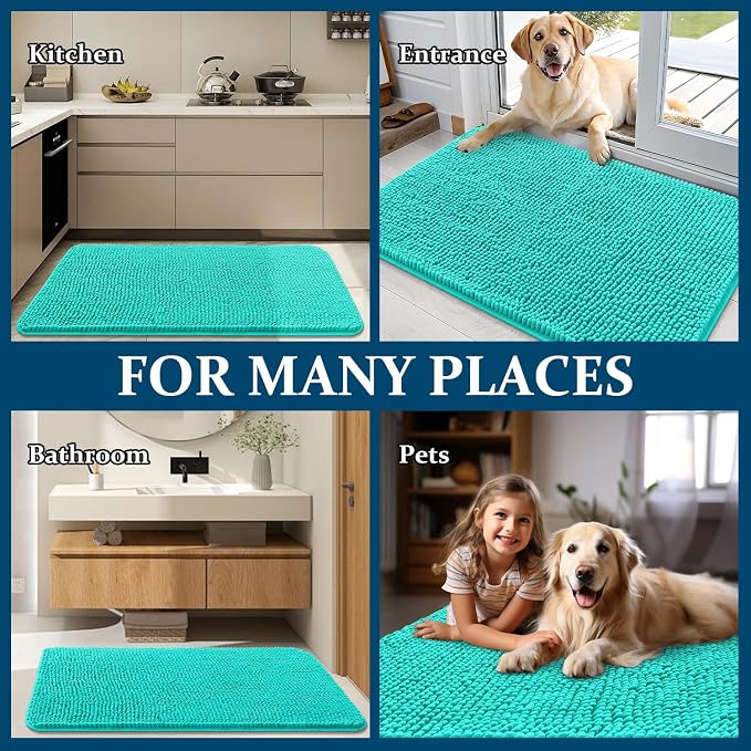 OLANLY Dog Door Mat for Muddy Paws 45x27, Absorbs Moisture and Dirt, Absorbent - Image 8