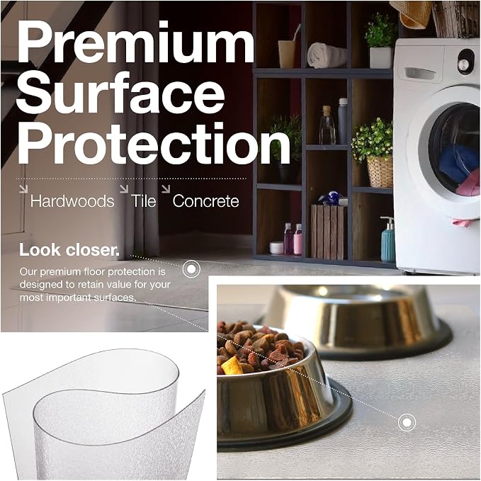 Clear Hard Floor Runner, USA Made, 36 Inch Round, 2mm Thick Clear Vinyl - Image 4