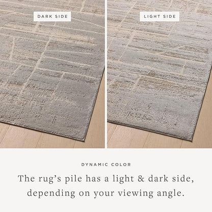 Loloi Amber Lewis Monty Collection MOT-07 Natural/Mist 4'-0" x 6'-0", .50" Pile - Image 3