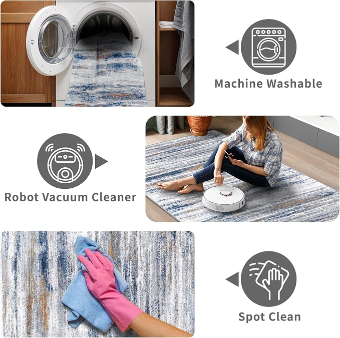 3x14 Washable Hallway Runner Rug: Extra Long Runners - Image 3