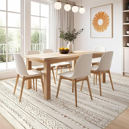 Nakagishi 6x9 Area Rugs Living Room: Washable Boho Large Neutral Soft Farmhouse - Image 8