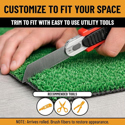 Ottomanson Artificial Grass Runner Lite 31" x 26' | Fake Grass - Image 8