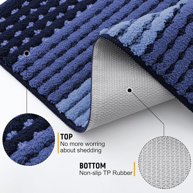 Kitinjoy Indoor Outdoor Door Mat, 47x24 Non-Slip Absorbent Dirt Trapper - Image 3