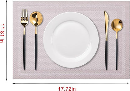 Placemats Set of 4 Washable Indoor | Outdoor Vinyl Place Mats - Image 2