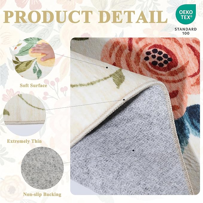DUKINO 2x6 Runner Rug for Hallway, Washable Kitchen Runner Rug - Image 5