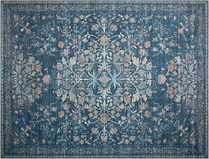 Washable Rugs 8x10 Area Rugs for Living Room, Ultra Soft Faux Wool Retro Carpets - Image 8