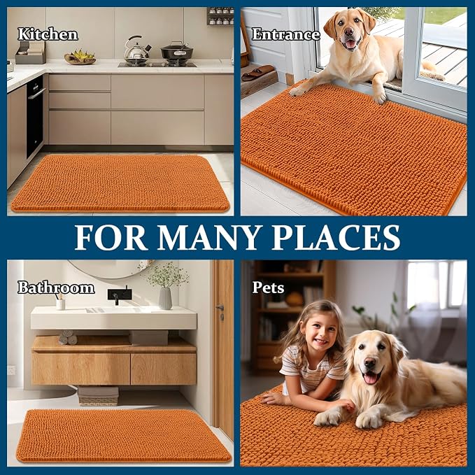 OLANLY Dog Door Mat for Muddy Paws 47x17, Absorbs Moisture and Dirt, Absorbent - Image 8