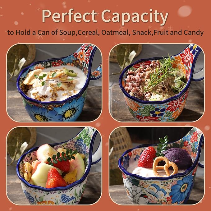 ALMA 16oz Soup Bowl with Handle, Ceramic Soup Cup - Image 8