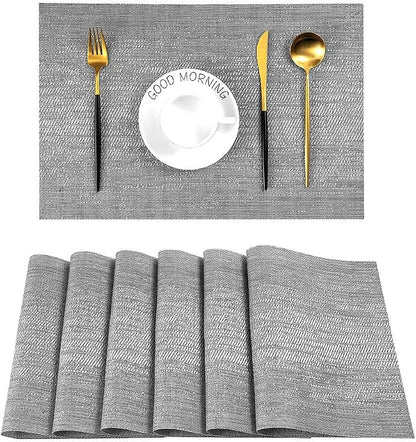 Leetaltree Grey Placemats, Heat Resistant Non-Slip Place mats by Leetaltree-ArtatEveryTable