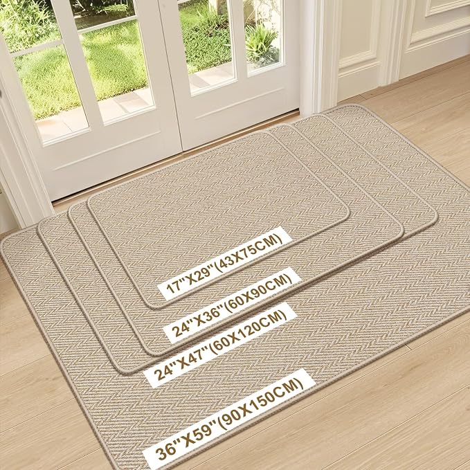 Ultra Thin Door Mat Indoor Entrance 24"x36", Low-Profile Indoor Door Mat - Image 2
