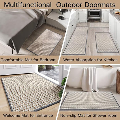 YDKGL Door Mat Entrance 24"x35", Dirt Resistant and Absorbent, Non-Slip Rubber - Image 8