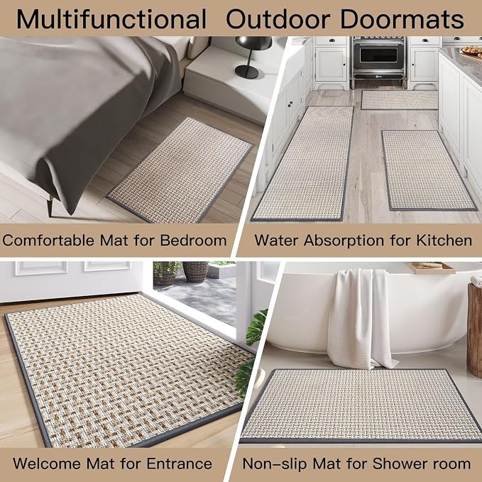 Door Mat 17"x30", Door Mat Indoor Entrance Dirt Resistant and Absorbent - Image 8