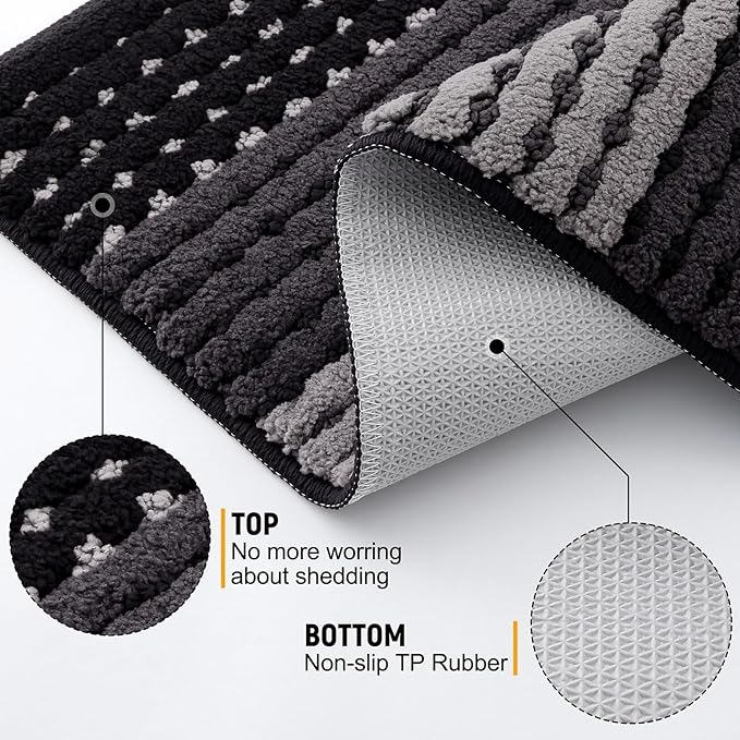 Kitinjoy Indoor Outdoor Door Mat, 32x20 Non-Slip Absorbent Dirt Trapper - Image 3