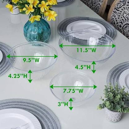 2 Swts Disposable Round Crystal Clear Serving Bowls - Image 8
