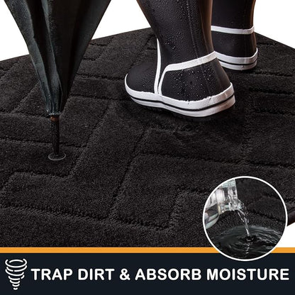 PURRUGS Dirt Trapping Door Mat 24" x 35.5", Non-Slip Machine Washable Entry Rug - Image 5
