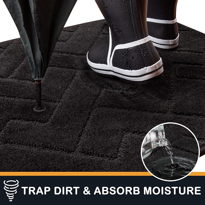 PURRUGS Dirt Trapping Door Mat 20" x 31.5", Non-Slip Machine Washable Entry Rug - Image 5