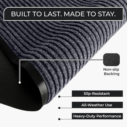 Commercial Door Mat 4'x16' Grey, Heavy Duty Industrial Floor Mat - Image 2