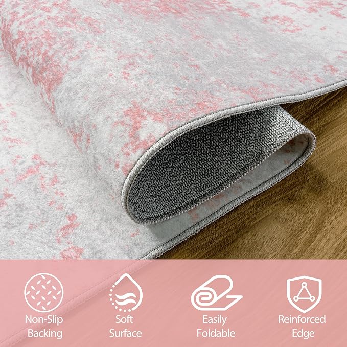 6x9 Area Rugs for Living Room Rug Washable: Abstract Rug for Dining Room - Image 4