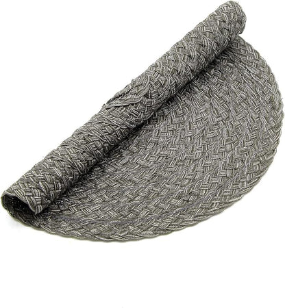 SHACOS Round Braided Placemats Set of 6 Thick Woven Placemats Washable 15 inch - Image 6