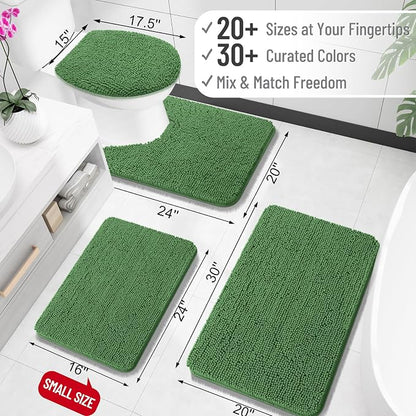 OLANLY Large Bathroom Rugs 59x35, Extra Soft Absorbent Chenille Bath Rugs - Image 2