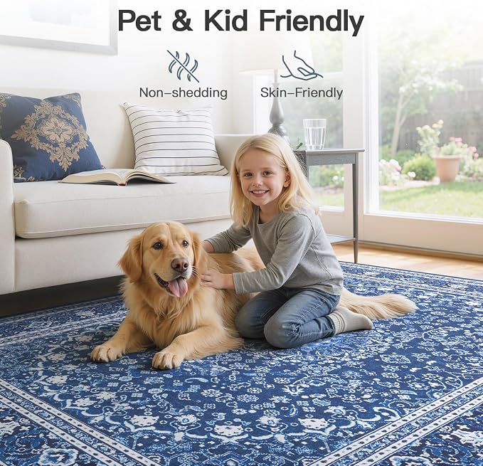 Lofus 6x9 Area Rugs for Living Room, Machine Washable Non-Slip Area Rug - Image 8