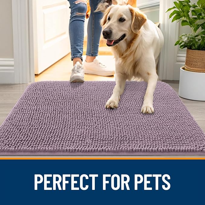 OLANLY Dog Door Mat for Muddy Paws 45x27, Absorbs Moisture and Dirt, Absorbent - Image 6