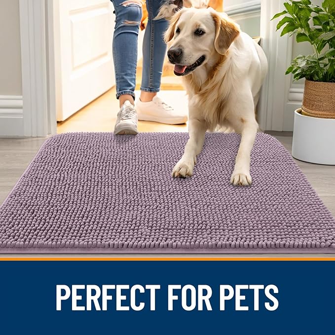 OLANLY Dog Door Mat for Muddy Paws 40x32, Absorbs Moisture and Dirt, Absorbent - Image 6