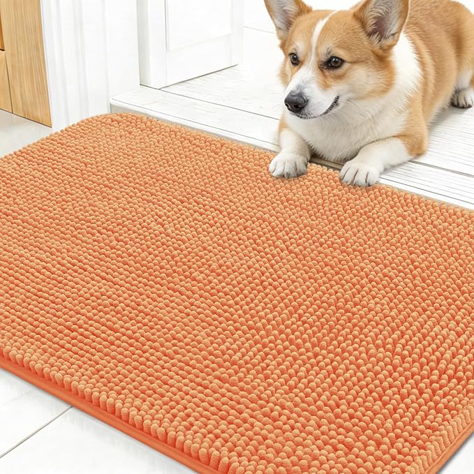 OLANLY Dog Door Mat for Muddy Paws 30x17, Absorbs Moisture and Dirt, Absorbent by OLANLY